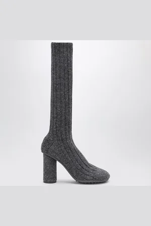 Bottega Veneta Atomic anthracite sock effect boot in wool blend