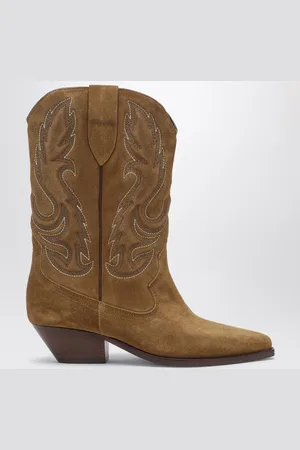 Isabel Marant Sepia coloured suede cowboy boot
