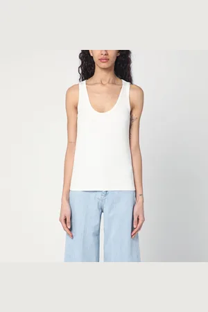 Calvin Klein Ivory ribbed tank top