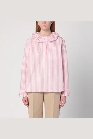 Philosophy Striped blouse with ruffles
