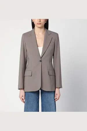 ERIKA CAVALLINI Single-breasted jacket in taupe colour