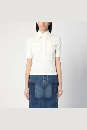 Chloé Milk-coloured cotton polo