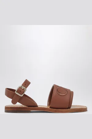 Chloé Leather sandals with logo