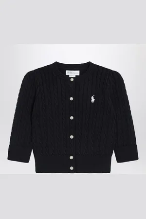 Ralph Lauren Navy cable knit cotton cardigan