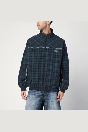 MARTINE ROSE Tartan-pattern nylon bomber jacket