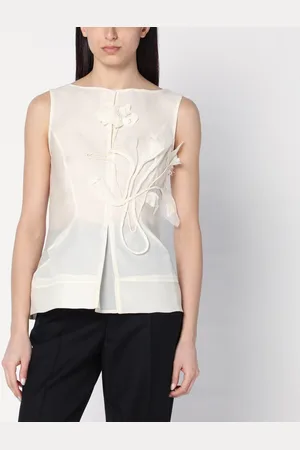 MKDT STUDIO Atelier Tami ivory top in silk and wool