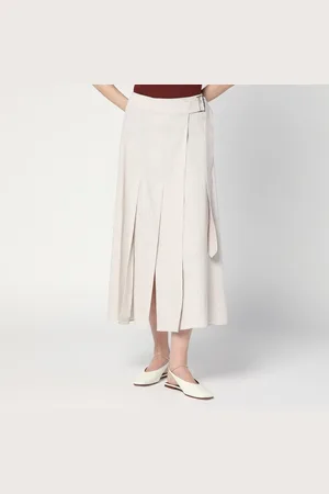 DEPARTMENT 5 Traxs grey mélange skirt in linen blend