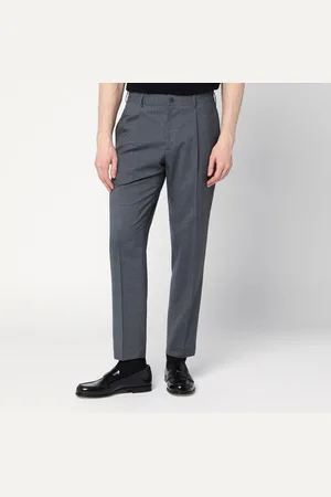 Biagio Santaniello Anthracite wool blend trousers