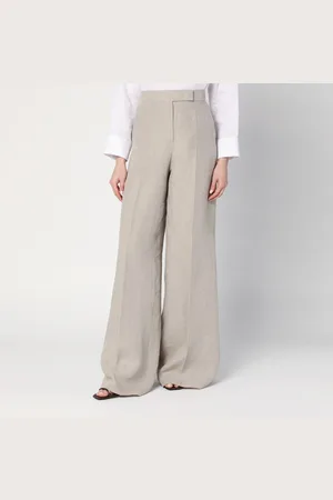 Max Mara Wide trousers in linen canvas