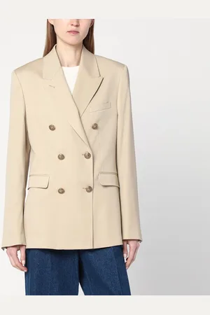 Golden Goose Sand-coloured double-breasted jacket in wool