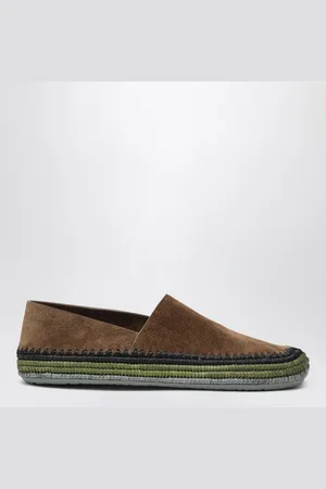Loewe Rio slippers in suede and raffia