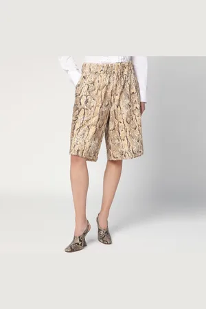 DRIES VAN NOTEN Bermuda shorts with snake-effect sequins