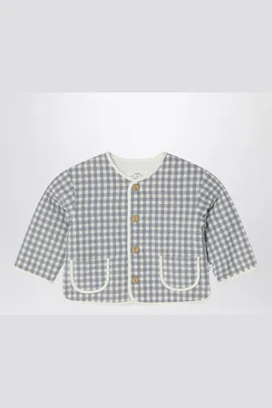 TEDDY & MINOU Gray/white jacket with Vichy pattern