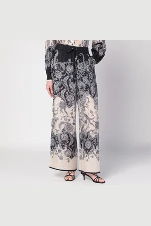 ZIMMERMANN Cream Rhiannon trousers with fantasy print