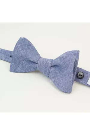 40 Colori Men Bow Ties - Solid Denim Butterfly Bow Tie