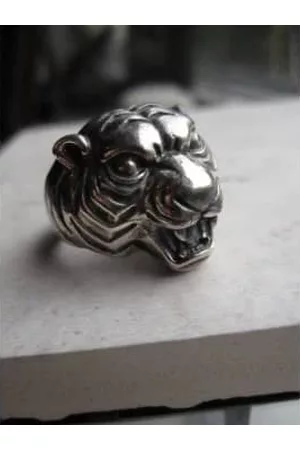 silver jewellery Women Statement Rings - 925 Silver Tiger Ring