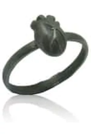 WINDOW DRESSING THE SOUL Men Rings - Oxidised Silver Anatomical Heart Ring