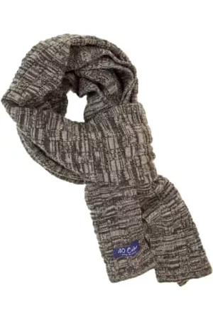 40 Colori Men Winter Scarves - Melange Merino Wool Checkerboard Scarf