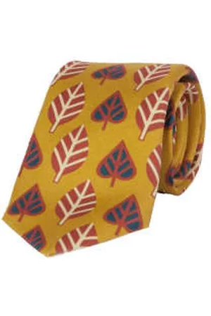 40 Colori Men Neckties - Leaves Printed Silk Tie