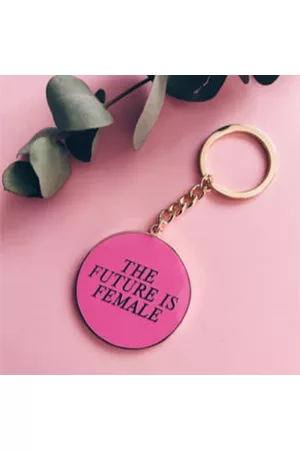 My Name is Mir Women Keychains - The Future is Female Keyring Rose Gold