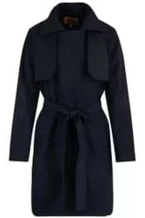Brgn By Lunde & Gaundal Women Coats - Yr Coat Dark Navy