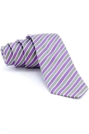 Valoria SA Men Neckties - Grey Stripe Silk Tie
