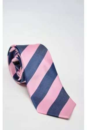 Knightsbridge Neckwear Men Neckties - Striped Silk Tie - / Navy