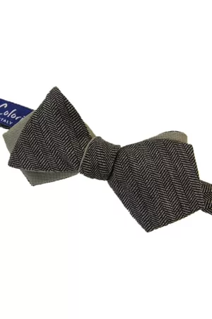 40 Colori Men Bow Ties - Herringbone Wool Spencer Bow Tie