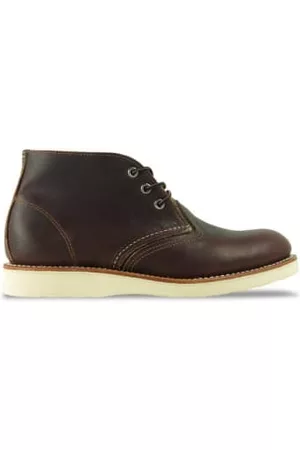Red Wing Men Lace-up Boots - 3141 Classic Leather Chukka Boot Briar Oil Slick Brown