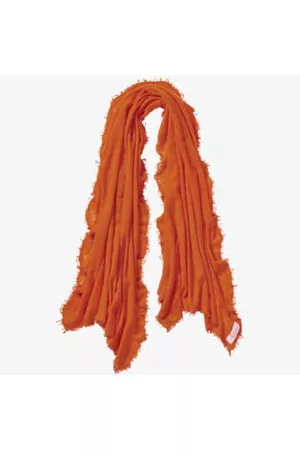 PUR SCHOEN Women Winter Scarves - Hand Felted Cashmere Soft Scarf Orange + Gift