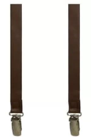 40 Colori Men Braces - Solid Slim Leather Braces