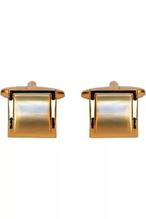 Dalaco Men Watches - Square Curved Cufflinks - Brushed