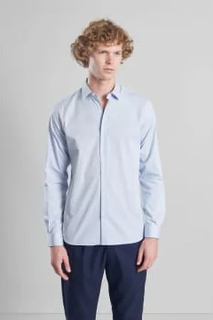 L'exception Paris Men Long Sleeved Shirts - Light French Point Shirt