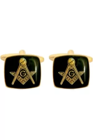 Dalaco Men Cufflinks - Masonic Cushion Cufflinks - & Gold
