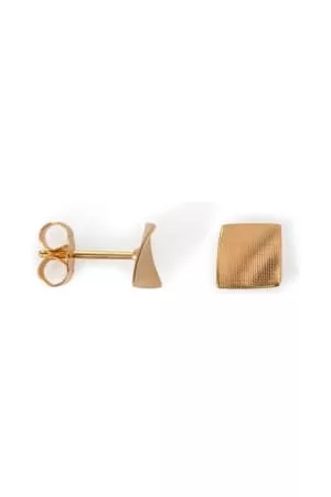 Kei Tominaga Women Stud Earrings - Stud Mini Earring Square Curved Gold