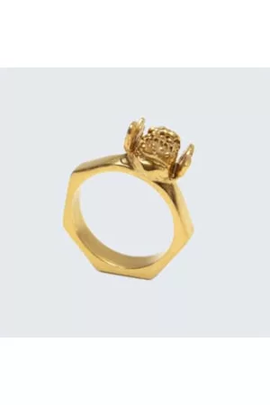 AARVEN Women Rings - Bumble Bee Brass Hexagon Ring