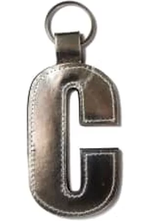 Dark Horse Women Keychains - Silver Leather Alphabet Keyring