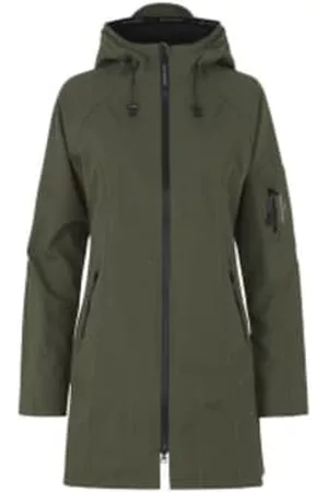 Ilse Jacobsen Women Rainwear - Army Long Army Raincoat 37L