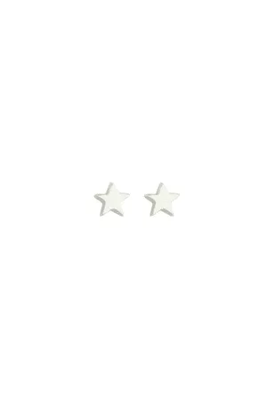 SysterP Women Stud Earrings - Small Star Earrings Silver