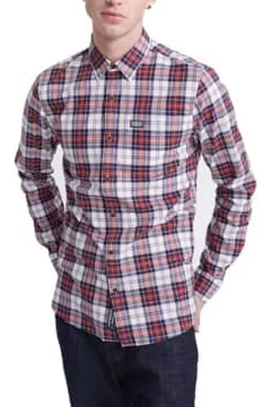 Superdry Men Long Sleeved Shirts - Workwear Lite Long Sleeve Shirt Check