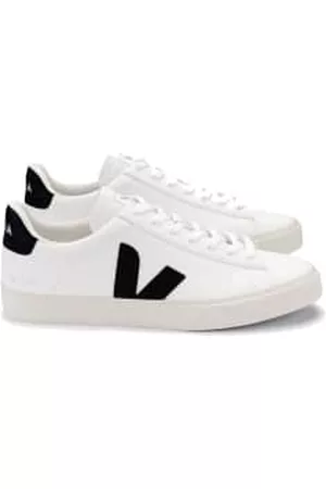 Veja Women Sneakers - Campo Chrome Free Leather Trainers White Black