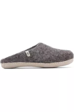 Egos Women Slippers - Hand-made /brown Felted Wool Slippers