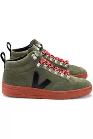 Veja Women Sneakers - Roraima Suede High Top Trainers - Olive Black