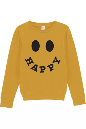 Little Mashers Women Sweatshirts - Happy Smiley Face Printed Organic Sweatshirt