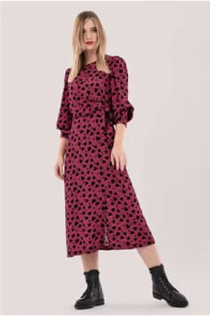 Closet Women Printed & Patterned Dresses - Print A Line Midi Dress