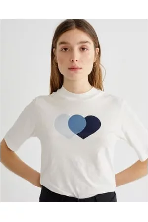 Thinking Mu Women T-Shirts - Basic T Shirt Hearts Mock