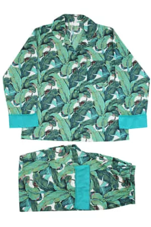 POWELL Women Pajamas - Ladies Leaf Print Cotton Pyjamas
