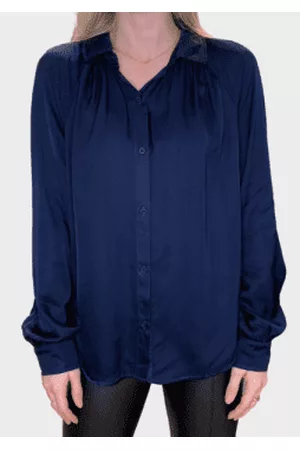 Bella Dahl Women Long Sleeved Shirts - Long Sleeve Raglan Shirt Dark Water