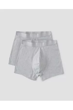 Organic Basics Men Boxer Shorts - Organic Cotton Boxers Sold In Packs Of 2 - Gray
