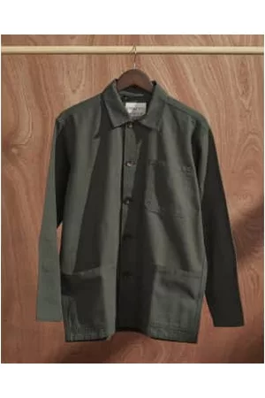 USKEES Men Casual Shirts - Men's Organic Buttoned Overshirt - Khaki